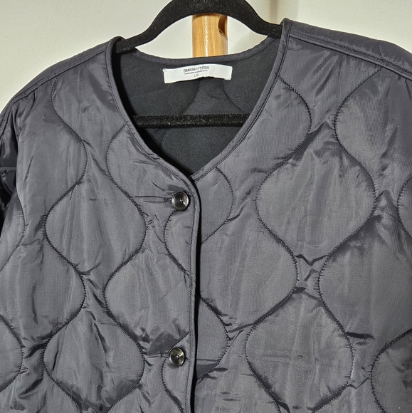Smash + Tess Rowan Puffer Jacket Quilted Black Size Large - Picture 3 of 5